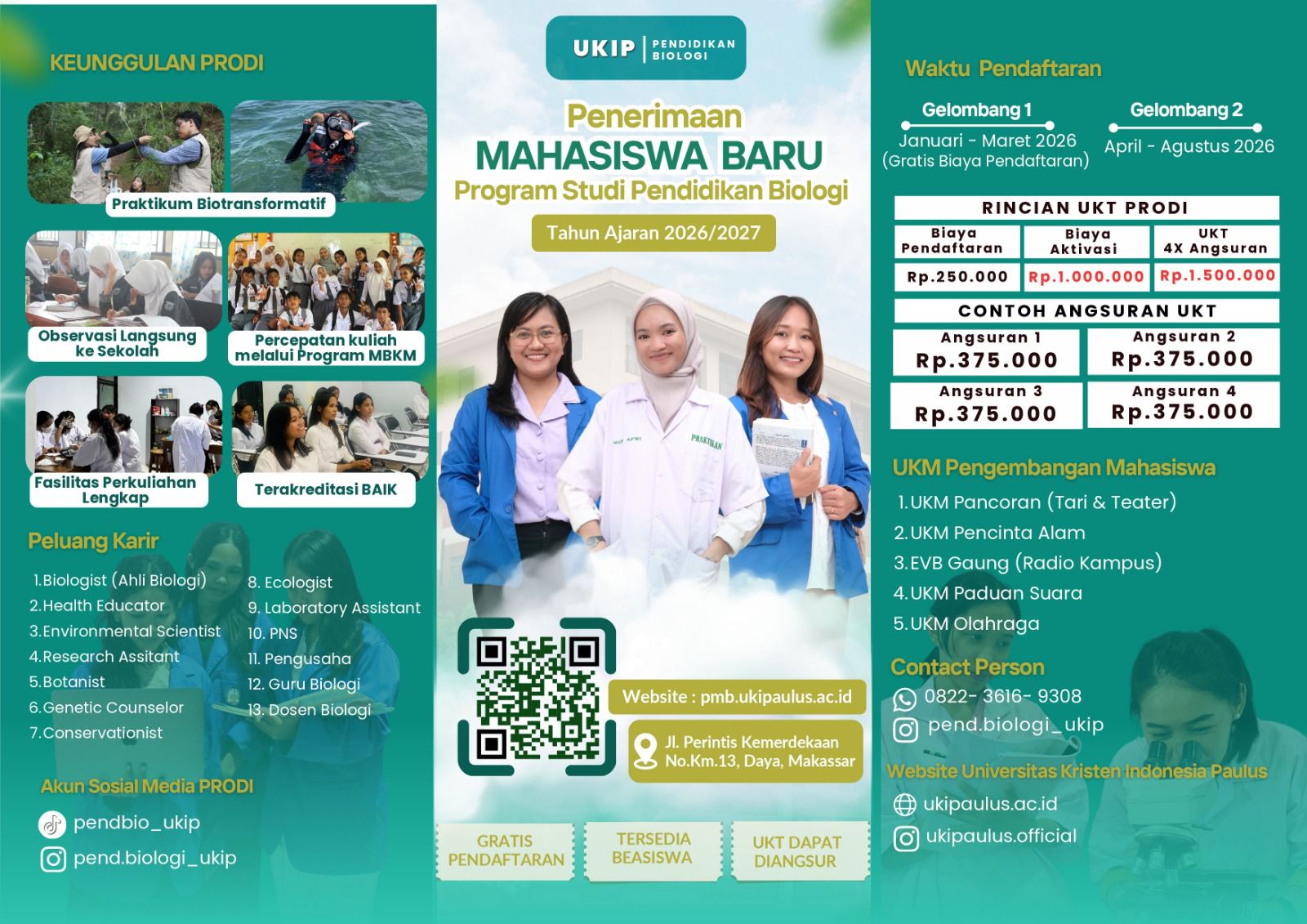 Penerimaan Mahasiswa baru Prodi Pendidikan Biologi